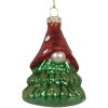 Clayre & Eef 6GL5298 Ornament de Crăciun Roșu și Verde Ø 5x9 cm