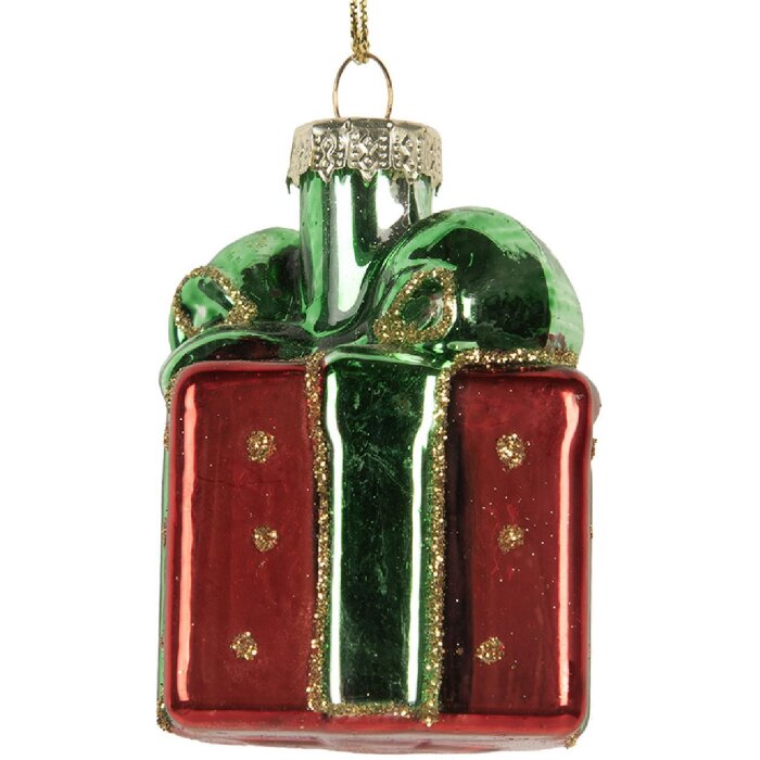 Clayre & Eef Ornament de Crăciun 4x4x6 cm Sticlă