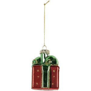 Clayre & Eef 6GL5300 Weihnachtsanhänger 4x4x6 cm