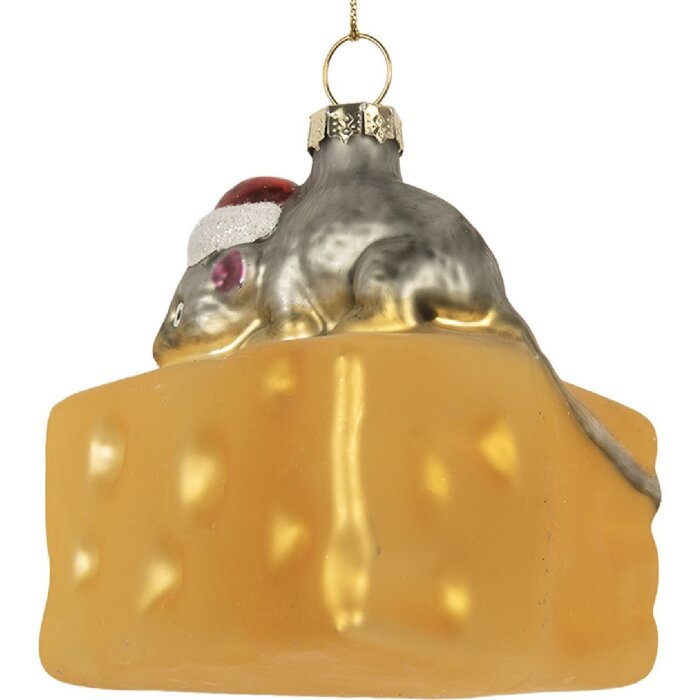 Clayre & Eef 6GL5305 Weihnachtsanhänger 8x8x8 cm