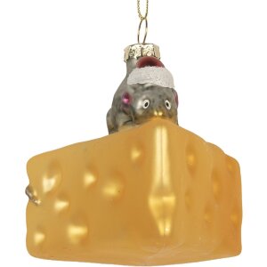 Clayre & Eef 6GL5305 Weihnachtsanhänger 8x8x8 cm