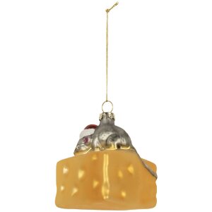 Clayre & Eef 6GL5305 Weihnachtsanhänger 8x8x8 cm