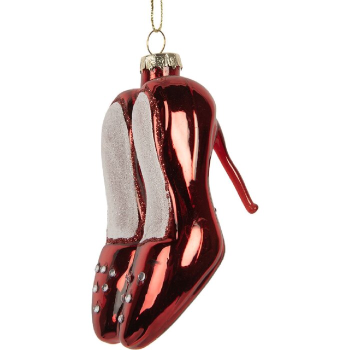 Clayre & Eef 6GL5313 Ornament Crăciun 6x6x10 cm Roșu-Alb