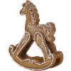 Clayre & Eef 6PR5621 Dekoration Schaukelpferd Braun Weiß 14x4x15 cm
