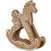 Clayre & Eef 6PR5621 Dekoration Schaukelpferd Braun Weiß 14x4x15 cm