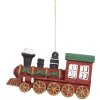 Clayre & Eef 66092 Dekoration Anhänger Lokomotive 12x4x7 cm Rot Grün