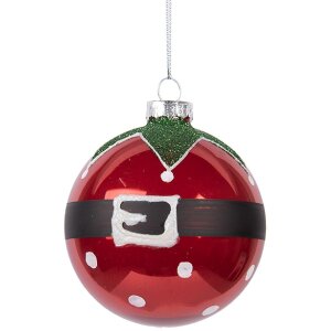 Clayre & Eef 6GL5138 Christbaumkugel Ø 8 cm Rot
