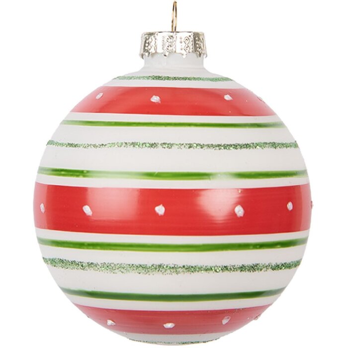 Clayre & Eef Ornament Crăciun Roșu 8 cm