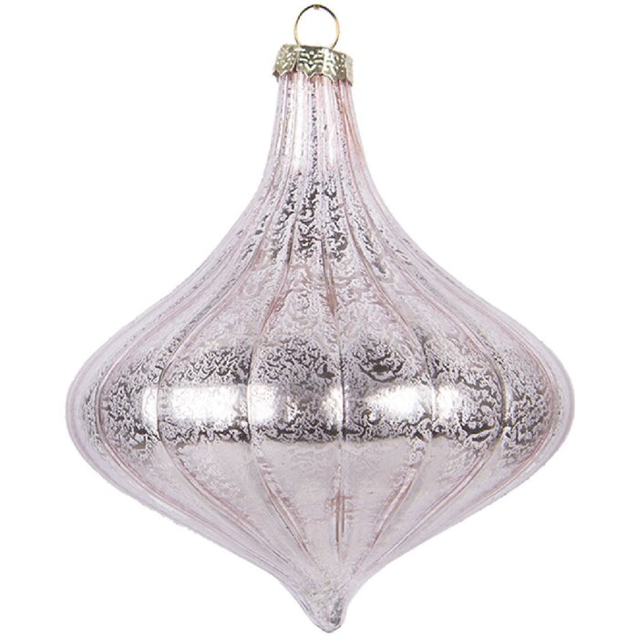 Clayre & Eef Ornament Crăciun Roz 10x10 cm