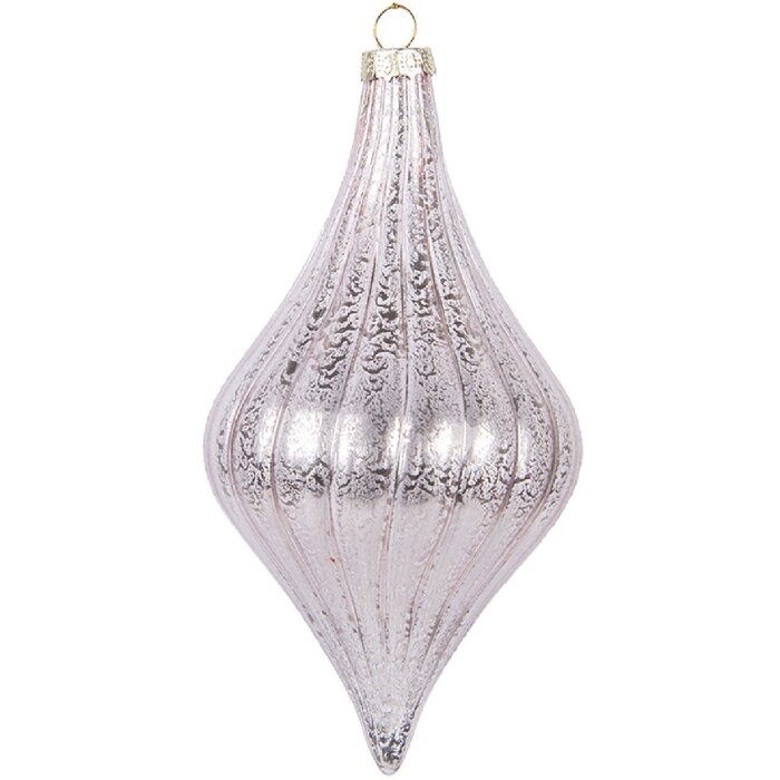 Clayre & Eef Ornament de brad Roz Ø 8x15 cm