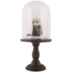 Clayre & Eef 6GL5190 Glasglocke mit Dekoration LED Ø 17x36 cm