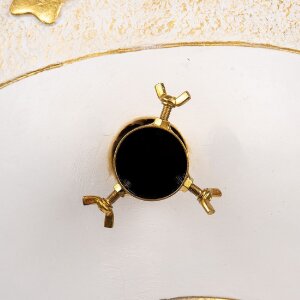 Clayre & Eef 6MG0105 Weihnachtsbaumständer 40x38x38 cm Weiß Goldfarbig