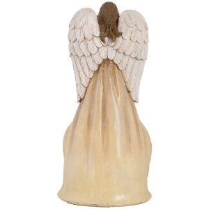 Clayre & Eef Grup Decorativ Crăciun 15x12x30 cm Bej-Auriu