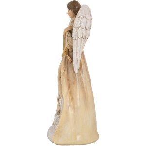 Clayre & Eef Grup Decorativ Crăciun 15x12x30 cm Bej-Auriu