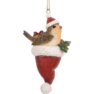 Clayre & Eef 6PR5665 Dekoration Anhänger Vogel...