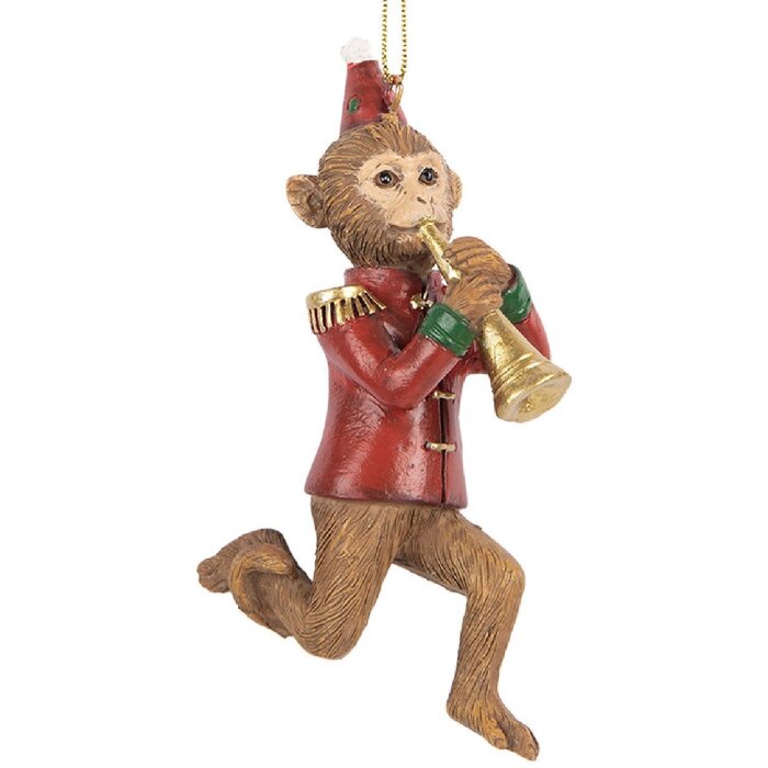 Clayre & Eef Ornament Agățat Maimuță 7x3x11 cm Braun Rot