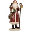 Clayre & Eef 6PR5672 Dekoration Weihnachtsmann 12x11x26 cm Rot & Weiß