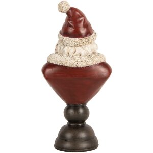 Clayre & Eef 6PR5673 Bust Decorativ Moș Crăciun 11x8x22 cm Roșu & Alb
