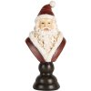Bust Decorativ Moș Crăciun Clayre & Eef 7x5x15 cm Roșu/Alb