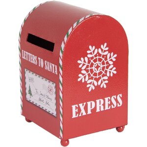 Clayre & Eef 6Y5800 Cutie Poștală Rustică Roșie/Albă...