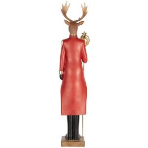 Reni Decorativ Clayre & Eef 17x18x81 cm Roșu-Brun