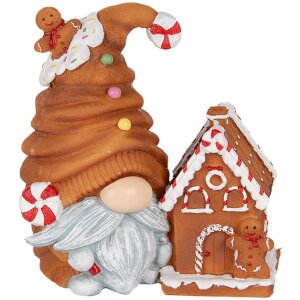 Clayre & Eef 6PR5309 Dekoration Zwerg mit LED 14x9x15...