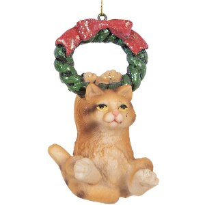 Clayre & Eef Ornament Pisică Suspendat 6x5x9 cm Maro...