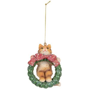 Clayre & Eef Ornament Agățat Pisică 6x5x9 cm Maro și...