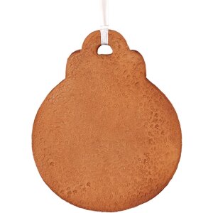 Clayre & Eef Ornament Crăciun 8x2x10 cm Maro & Alb