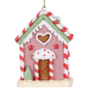 Clayre & Eef 6PR5325 Decorațiune Pandantiv Casă Roz,...