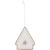 Clayre & Eef 6PR5328 Dekoration Anhänger Haus 9x1x10 cm Weiß Braun
