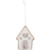 Clayre & Eef 6PR5331 Ornament Decor Casă 8x1x10 cm Alb-Maro