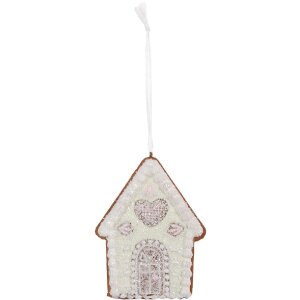 Clayre & Eef 6PR5336 Ornament Decor Casă Verde Alb 8x1x10 cm