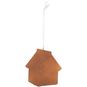 Clayre & Eef 6PR5338 Dekoration Anhänger Haus 9x1x10 cm Blau Weiß