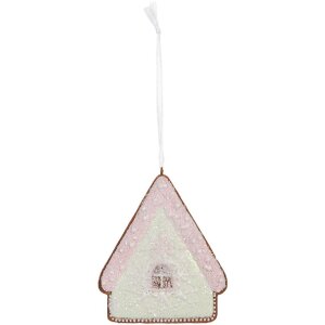 Clayre & Eef 6PR5339 Ornament Casă Verde și Roz...