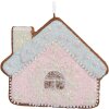 Clayre & Eef 6PR5340 Dekoration Anhänger Haus 9x1x8 cm Rosa und Blau