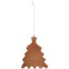 Clayre & Eef 6PR5349 Dekoration Anhänger Weihnachtsbaum 9x1x10 cm Weiß Braun