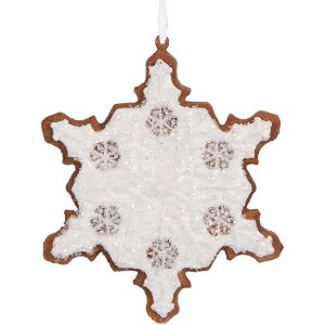 Clayre & Eef Ornament Crăciun Fulg de Nea 9x1x10 cm...