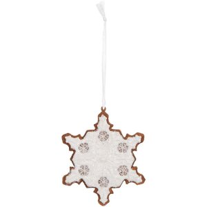 Clayre & Eef Ornament Crăciun Fulg de Nea 9x1x10 cm...