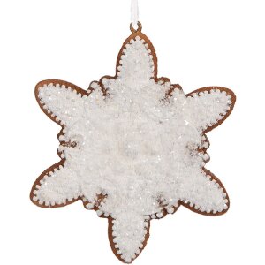 Clayre & Eef Ornament Decorativ Fulg de Nea 9x1x10 cm...