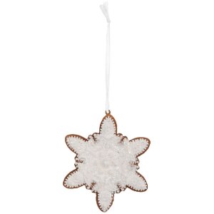 Clayre & Eef Ornament Decorativ Fulg de Nea 9x1x10 cm...