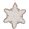 Clayre & Eef Ornament Decorativ Fulg de Nea 9x1x10 cm Alb Maro
