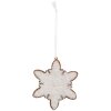 Clayre & Eef Ornament Decorativ Fulg de Nea 9x1x10 cm Alb Maro