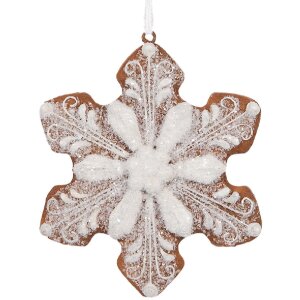 Clayre & Eef Ornament Decorativ Fulg de Nea 9x1x10 cm...