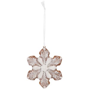 Clayre & Eef Ornament Decorativ Fulg de Nea 9x1x10 cm...