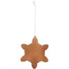Clayre & Eef Ornament Decorativ Fulg de Nea 9x1x10 cm Alb/Maro