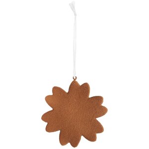 Clayre & Eef 6PR5356 Ornament Fulg de Nea Alb 9x1x10 cm