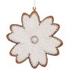 Clayre & Eef 6PR5356 Ornament Fulg de Nea Alb 9x1x10 cm