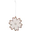 Clayre & Eef 6PR5356 Ornament Fulg de Nea Alb 9x1x10 cm