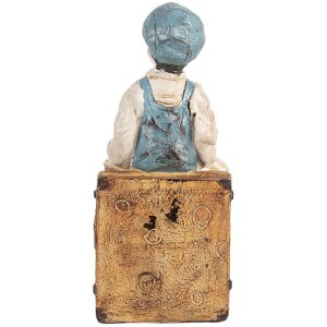 Clayre & Eef 6PR5556 Büchstütze 2er Set 19x10x22 cm Braun & Blau